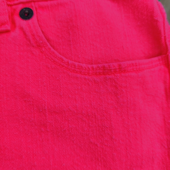 Madewell fuchsia fringed jean shorts - Picture 7 of 8